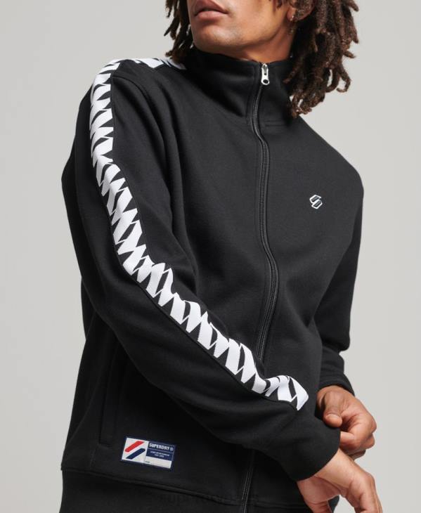 Superdry Hommes haut de piste à bande D64Z518 vêtements noir
