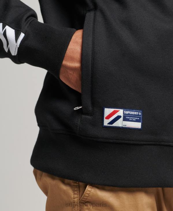 Superdry Hommes haut de piste à bande D64Z518 vêtements noir