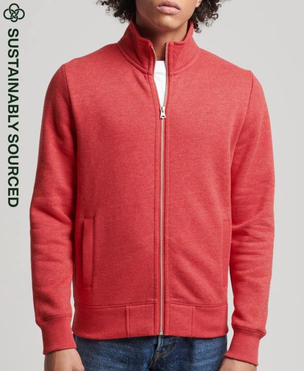 Superdry Hommes haut de survêtement brodé logo vintage en coton bio D64Z810 vêtements rouge