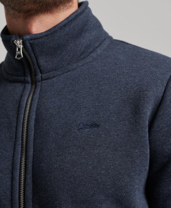 Superdry Hommes haut de survêtement zippé à logo brodé D64Z730 vêtements marine