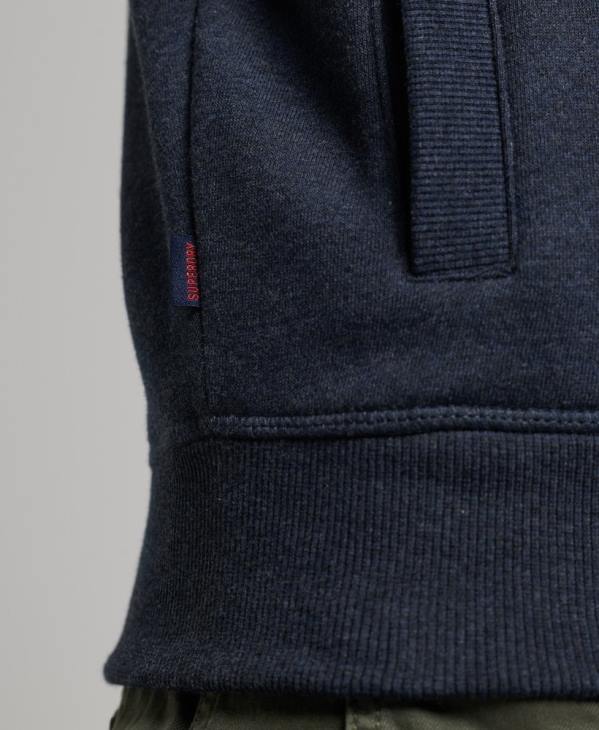 Superdry Hommes haut de survêtement zippé à logo brodé D64Z730 vêtements marine