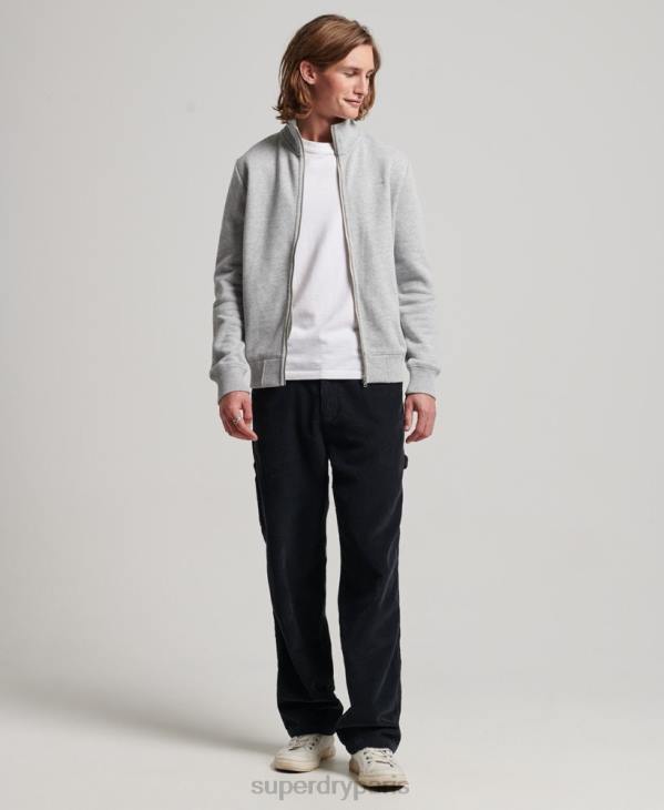 Superdry Hommes haut de survêtement zippé à logo brodé D64Z739 vêtements gris
