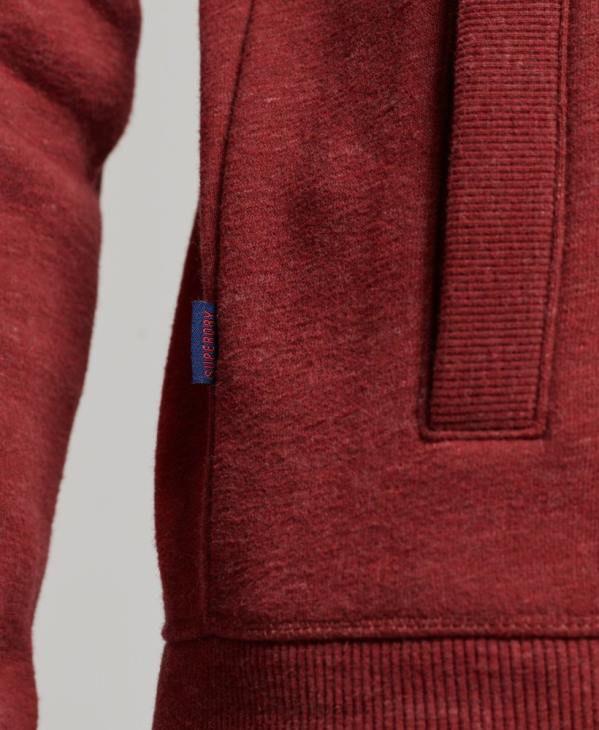 Superdry Hommes haut de survêtement zippé à logo brodé D64Z825 vêtements rouge