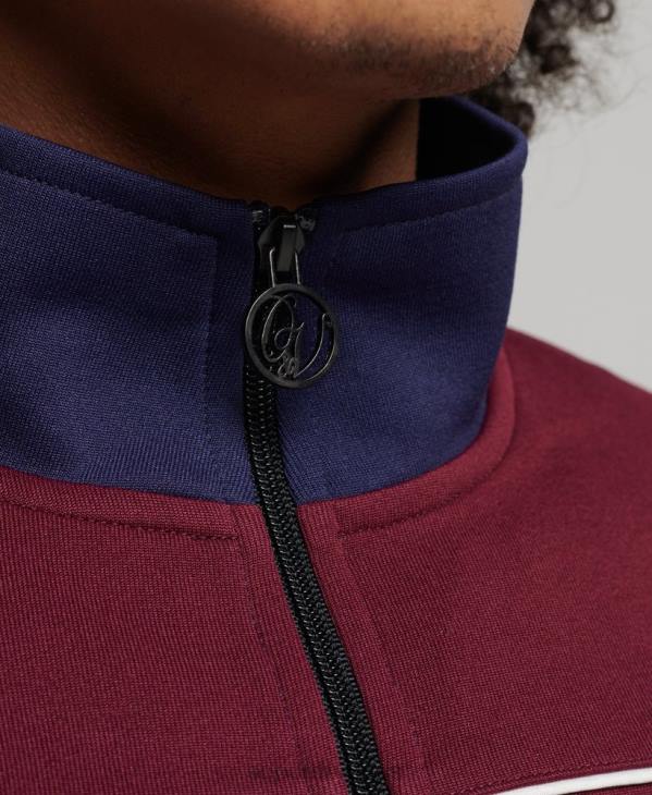 Superdry Hommes haut de survêtement zippé vintage D64Z834 vêtements marine