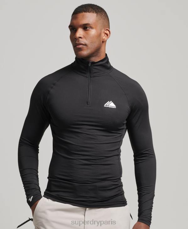 Superdry Hommes haut à demi-zip D64Z1373 vêtements noir