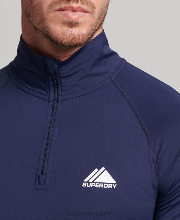 Superdry Hommes haut à demi-zip D64Z1382 vêtements marine