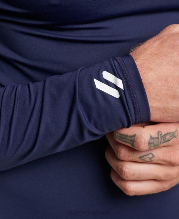 Superdry Hommes haut à demi-zip D64Z1382 vêtements marine