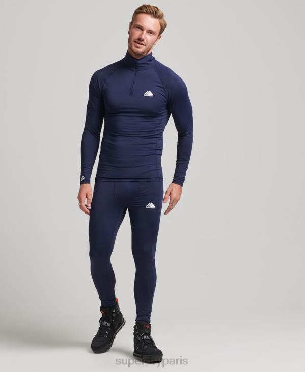 Superdry Hommes haut à demi-zip D64Z1382 vêtements marine