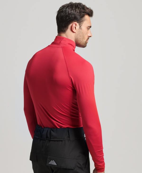 Superdry Hommes haut à demi-zip D64Z1384 vêtements rouge