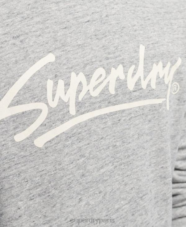Superdry Hommes pull molletonné vintage du centre-ville D64Z5019 vêtements gris