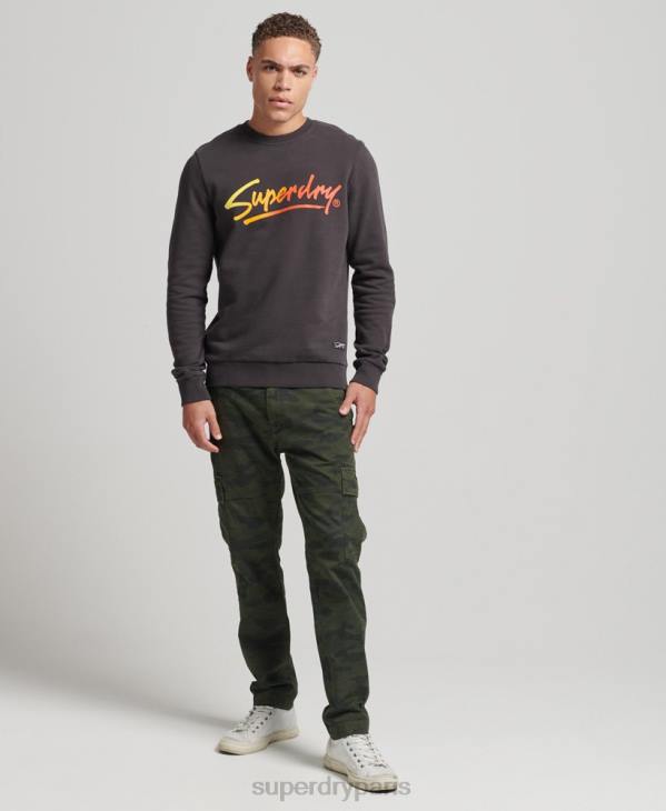 Superdry Hommes pull molletonné vintage du centre-ville D64Z5088 vêtements brun