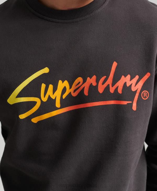 Superdry Hommes pull molletonné vintage du centre-ville D64Z5088 vêtements brun