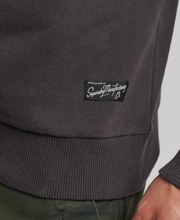 Superdry Hommes pull molletonné vintage du centre-ville D64Z5088 vêtements brun