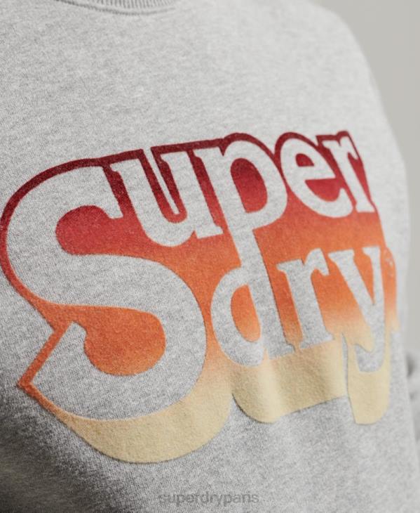 Superdry Hommes équipage d'ombre vintage D64Z578 vêtements gris clair