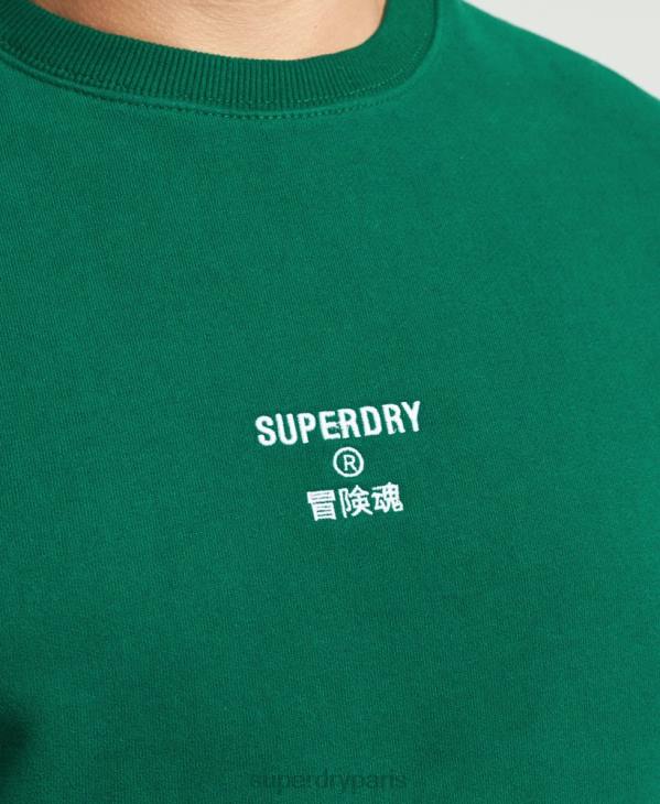 Superdry Hommes sweat ample à logo brodé D64Z877 vêtements vert