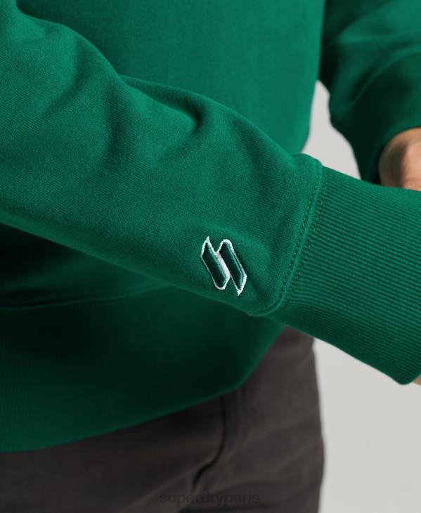 Superdry Hommes sweat ample à logo brodé D64Z877 vêtements vert