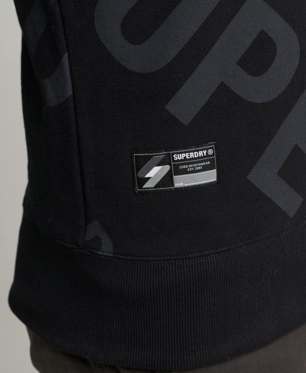 Superdry Hommes sweat ample à logo imprimé sur l'ensemble D64Z786 vêtements noir