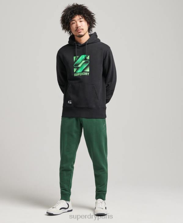 Superdry Hommes sweat à capuche ample en demi-teinte code D64Z800 vêtements noir