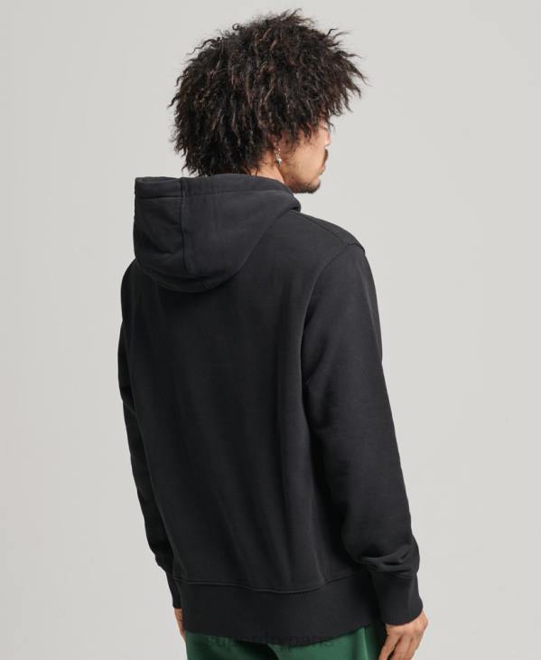 Superdry Hommes sweat à capuche ample en demi-teinte code D64Z800 vêtements noir