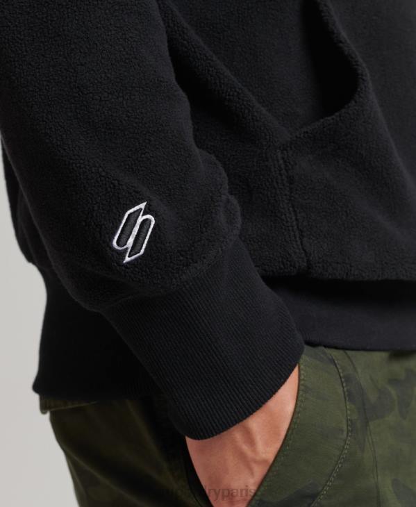 Superdry Hommes sweat à capuche ample en molleton à logo graphique D64Z5031 vêtements noir