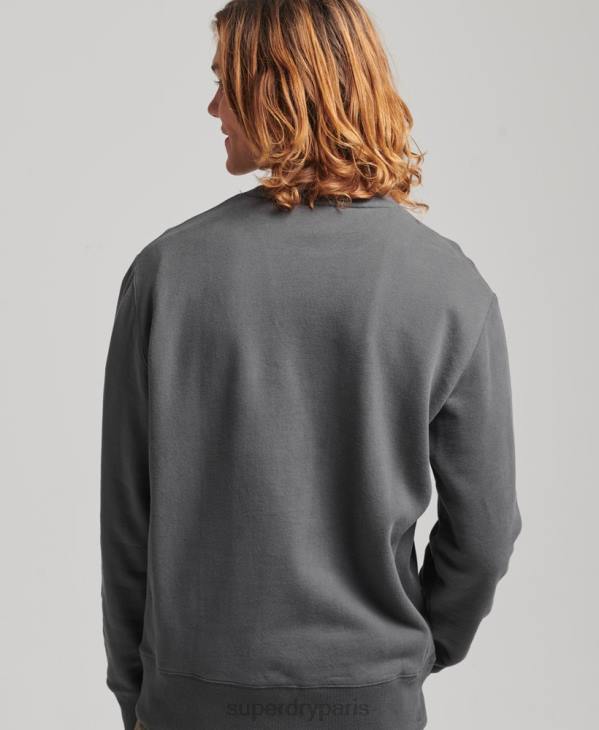 Superdry Hommes sweat à capuche ample expédition D64Z5000 vêtements gris foncé