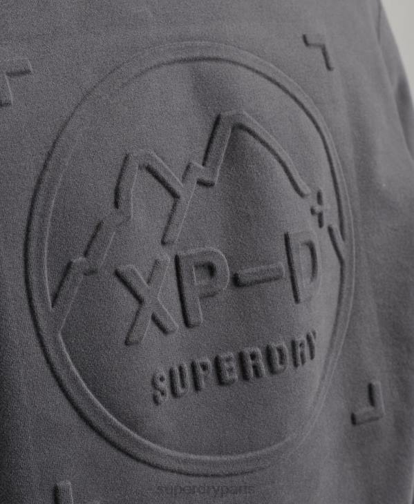 Superdry Hommes sweat à capuche ample expédition D64Z5000 vêtements gris foncé