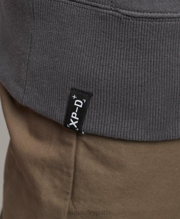 Superdry Hommes sweat à capuche ample expédition D64Z5000 vêtements gris foncé