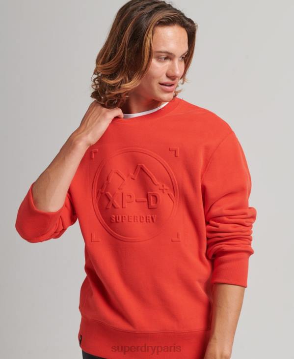 Superdry Hommes sweat à capuche ample expédition D64Z5013 vêtements rouge