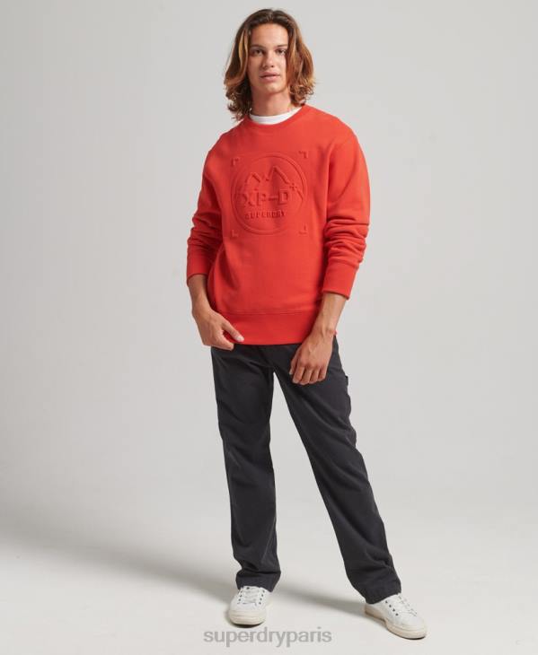 Superdry Hommes sweat à capuche ample expédition D64Z5013 vêtements rouge