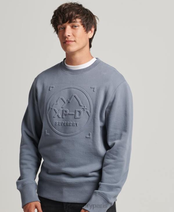Superdry Hommes sweat à capuche ample expédition D64Z5044 vêtements violet