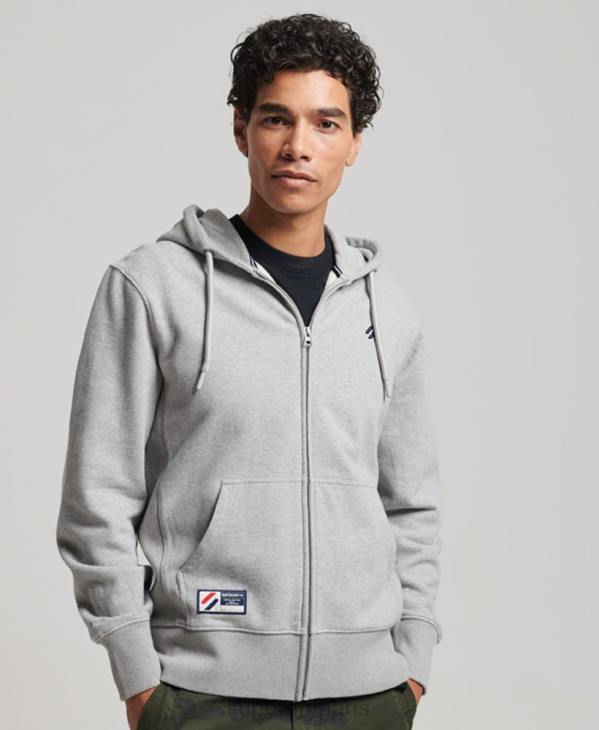 Superdry Hommes sweat à capuche ample à logo essentiel D64Z5097 vêtements gris