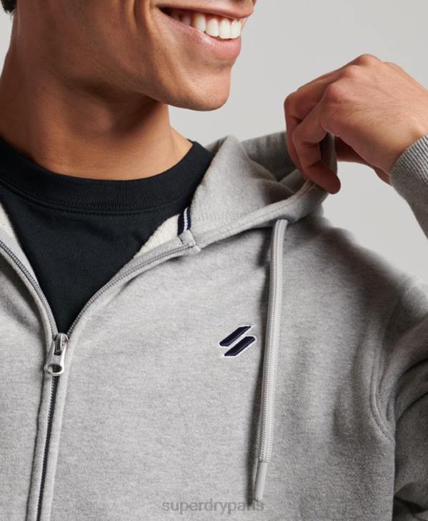 Superdry Hommes sweat à capuche ample à logo essentiel D64Z5097 vêtements gris
