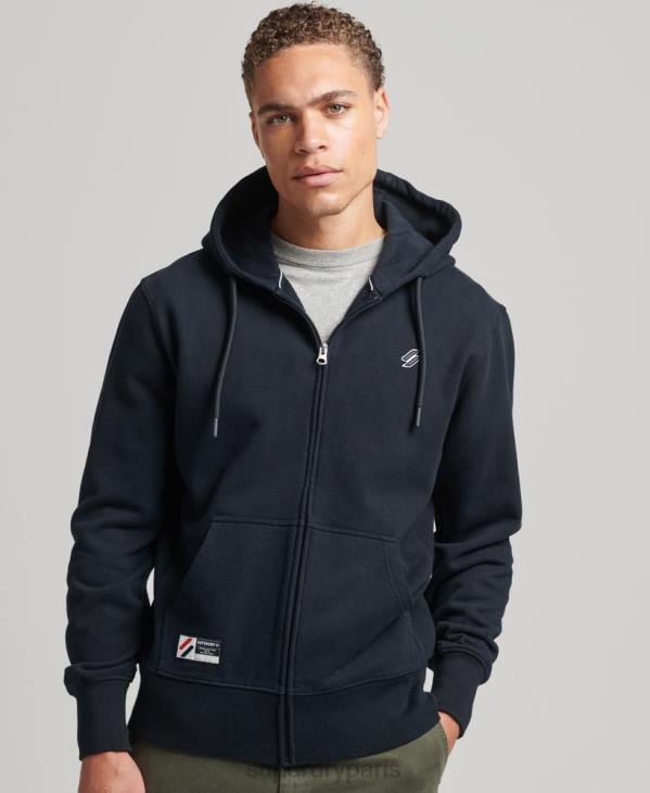 Superdry Hommes sweat à capuche ample à logo essentiel D64Z5151 vêtements marine