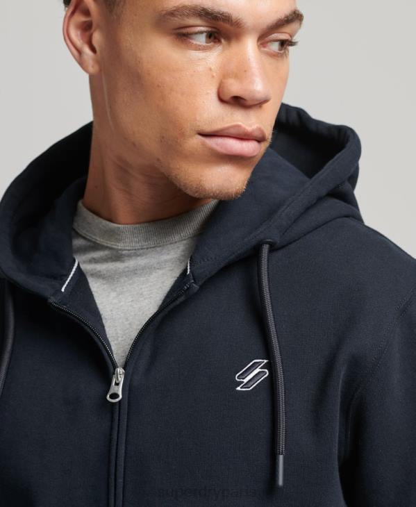 Superdry Hommes sweat à capuche ample à logo essentiel D64Z5151 vêtements marine