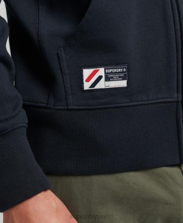 Superdry Hommes sweat à capuche ample à logo essentiel D64Z5151 vêtements marine