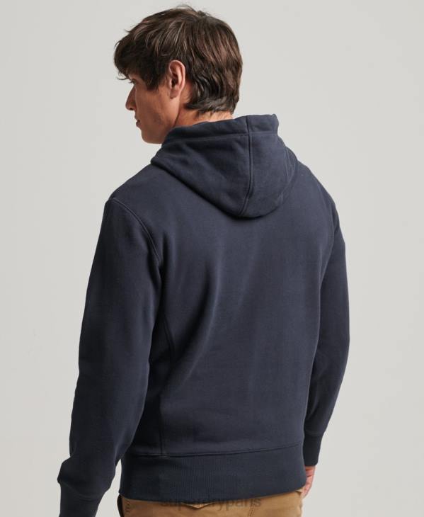 Superdry Hommes sweat à capuche appliqué D64Z583 vêtements marine