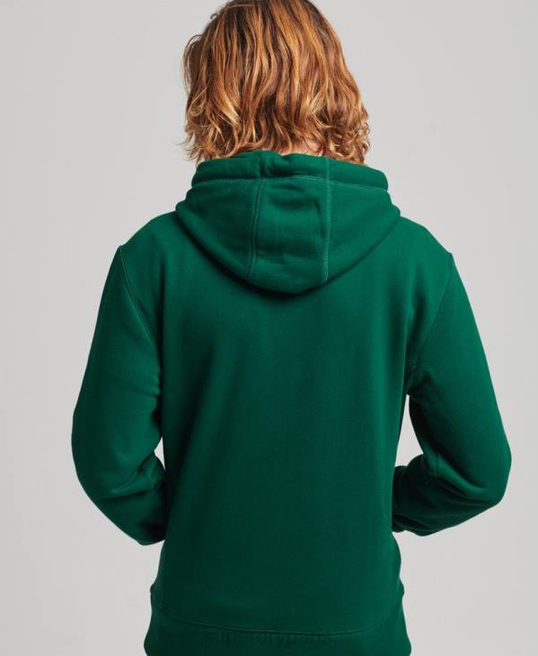Superdry Hommes sweat à capuche appliqué D64Z623 vêtements vert
