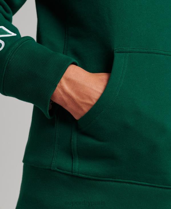 Superdry Hommes sweat à capuche appliqué D64Z623 vêtements vert