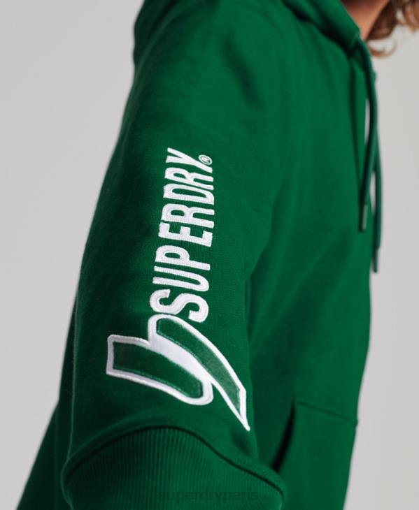 Superdry Hommes sweat à capuche appliqué D64Z623 vêtements vert