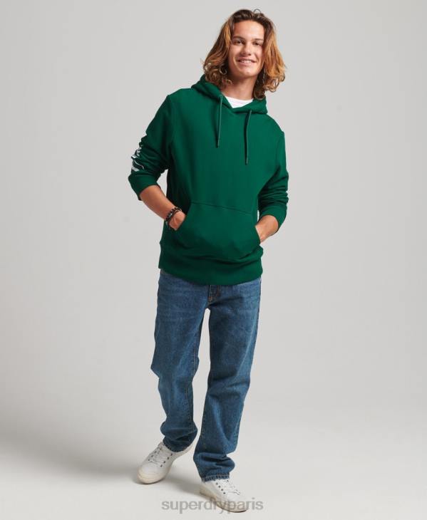 Superdry Hommes sweat à capuche appliqué D64Z623 vêtements vert