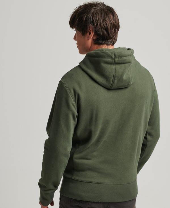Superdry Hommes sweat à capuche appliqué D64Z654 vêtements kaki