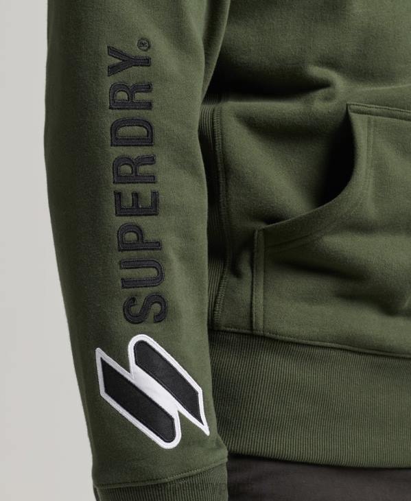 Superdry Hommes sweat à capuche appliqué D64Z654 vêtements kaki