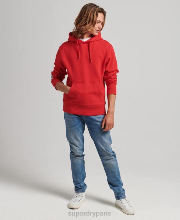 Superdry Hommes sweat à capuche appliqué D64Z655 vêtements rouge
