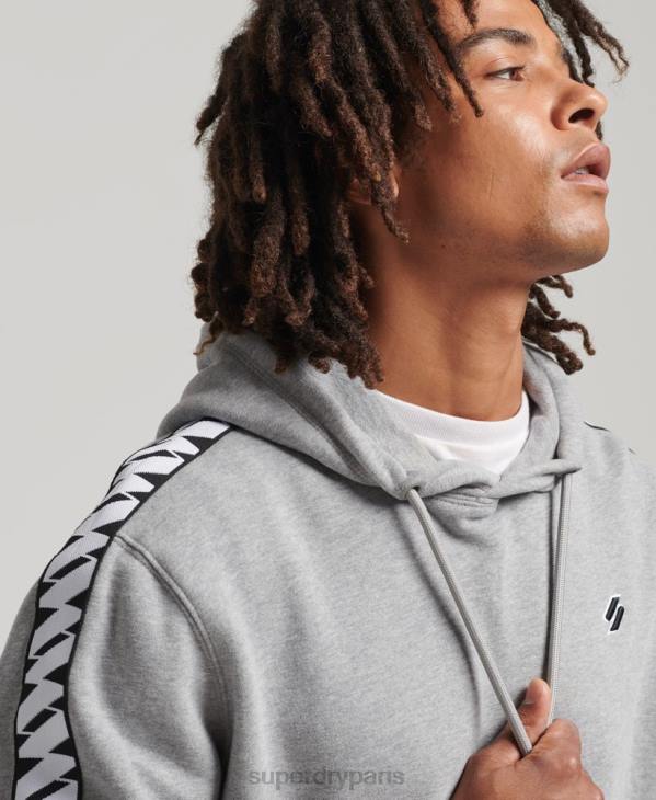 Superdry Hommes sweat à capuche à bande logo D64Z760 vêtements gris