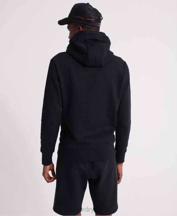 Superdry Hommes sweat à capuche à bande universelle D64Z903 vêtements noir