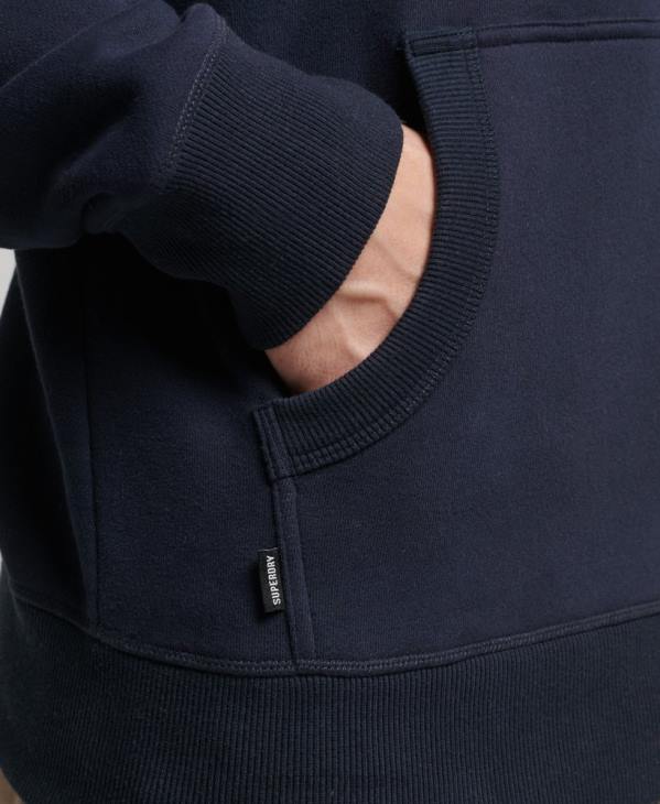 Superdry Hommes sweat à capuche brodé logo vintage en coton bio D64Z856 vêtements marine