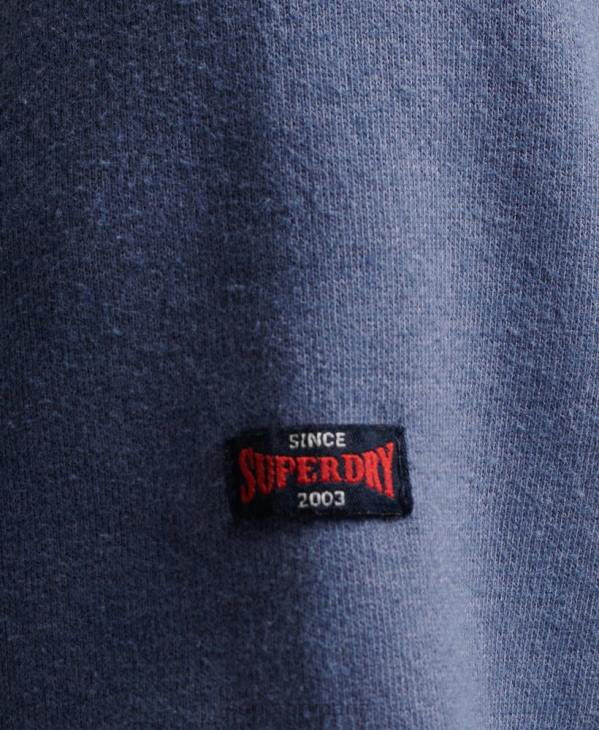 Superdry Hommes sweat à capuche chiné à logo vintage D64Z500 vêtements bleu