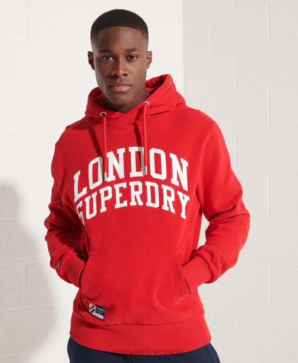 Superdry Hommes sweat à capuche city college D64Z5215 vêtements rouge