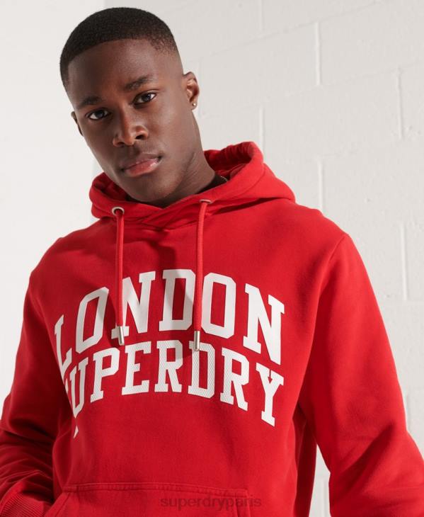 Superdry Hommes sweat à capuche city college D64Z5215 vêtements rouge