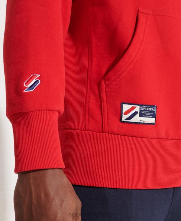 Superdry Hommes sweat à capuche city college D64Z5215 vêtements rouge